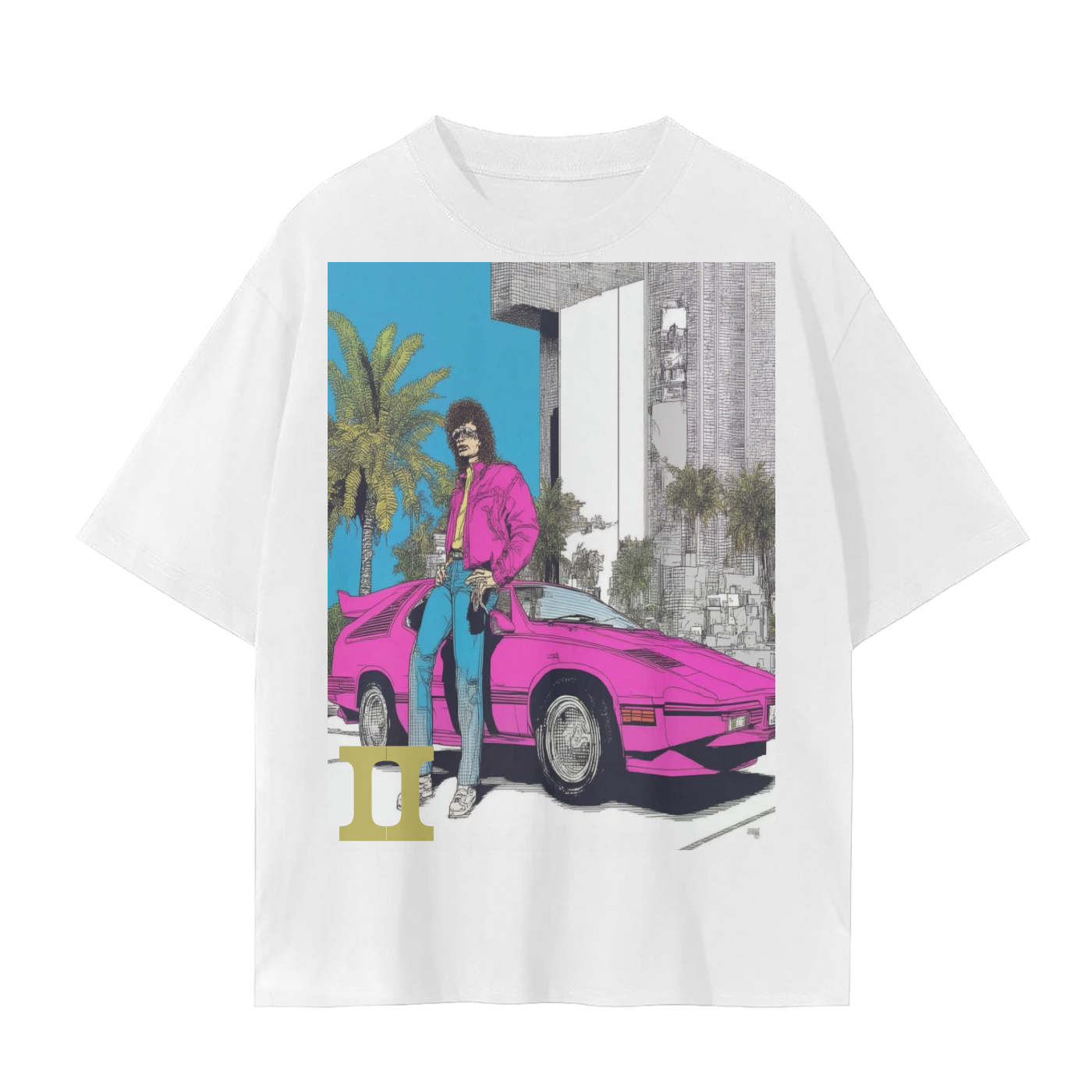 2 Graphic Tee-Miami Vice